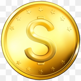 Gold Coin Png Clipart - Transparent Background Gold Coin Clipart, Png Download - gold dollar sign png