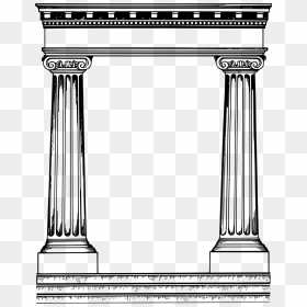 Another Classic Roman Frame - Greek Columns Clipart, HD Png Download - column png
