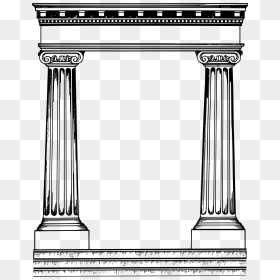 Another Classic Roman Frame - Greek Columns Clipart, HD Png Download - vhv