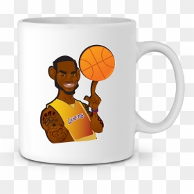 Mug En Céramique Lebron James Par Jorrie - Slam Dunk, HD Png Download - lebron james dunk png