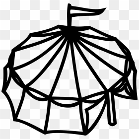 Black And White Circus Graphic, HD Png Download - circus tent png