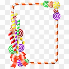 Sweet Border Clipart Candy Cane Clip Art - Candy Borders, HD Png Download - candy cane border png