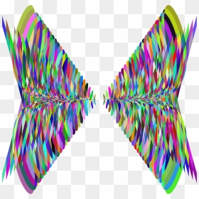 Prismatic Abstract Butterfly Wings Clip Arts - Portable Network Graphics, HD Png Download - butterfly wings png