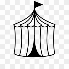 Circus Tent Coloring Page - Desenho De Um Circo Para Colorir, HD Png Download - circus tent png