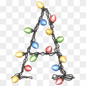 Colorgarland Font Letter A - Font Christmas Lights Letters, HD Png Download - holiday garland png