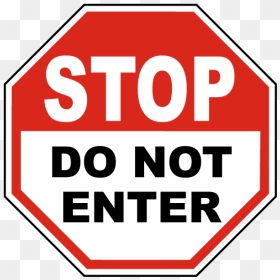 Do Not Enter Sign Png - Stop Sign, Transparent Png - stop sign clip art png