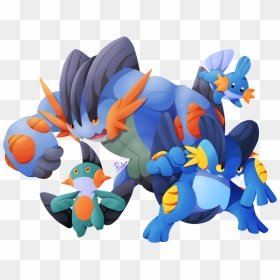 Mudkip Drawing Swampert Costume - Pokemon Brick Bronze Best Starter, HD Png Download - mudkip png