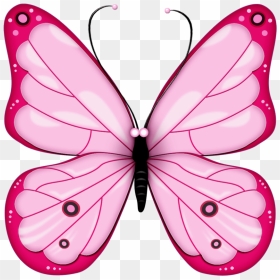 Butterfly - Pink Butterfly Clipart, HD Png Download - butterfly wings png