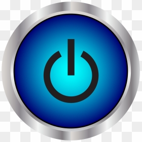 Blue Power Button Icon - Power Button Icon Transparent, HD Png Download - power symbol png