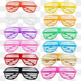 Party Color Shutter Shades Onelove Rave Life - Shutter Shades Party Glasses, HD Png Download - shutter shades png