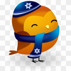 Baby Owl With Star Of David Hat - Transparent Hanukkah Clip Art, HD Png Download - yamaka png