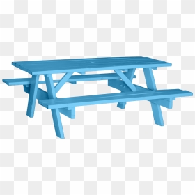 Sky Blue Picnic Table, HD Png Download - picnic table png