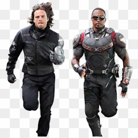 Winter Soldier Bucky Transparent Png - Falcon Winter Soldier Run, Png Download - winter soldier png