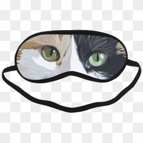Transparent Sleeping Mask Png - Sleeping Eye Mask Design Clipart Transparent, Png Download - black cat clipart png