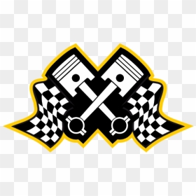 Racing Pistons Chequered Flag - Logo Piston Racing Png, Transparent Png - racing flag png