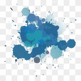 Blue Splash Brush - Paint Brush Splash Png, Transparent Png - blue splash png