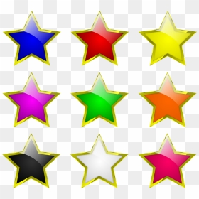 Stars Colours, HD Png Download - star shape png