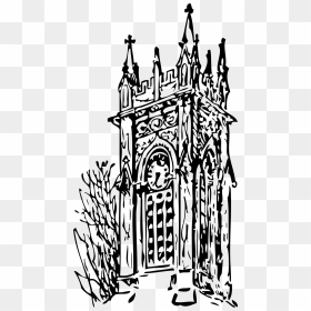 Clock Tower Tattoo Drawings, HD Png Download - gothic cross png