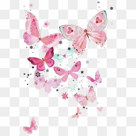 Pink Butterfly Png Transparent Image - Pink Background Butterfly Png, Png Download - pink butterfly png