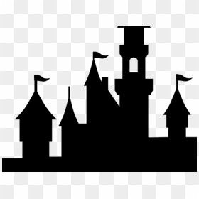 Cinderella Clipart Big Castle - Transparent Disney Castle Silhouette, HD Png Download - cinderella castle png