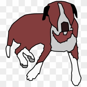 Cartoon Dog Sitting Clip Art At Clker - Dog On Laying Down Cartoon, HD Png Download - dog sitting png