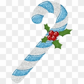 Christmas Blue White Candy Cane Clip Art, HD Png Download - candy cane border png