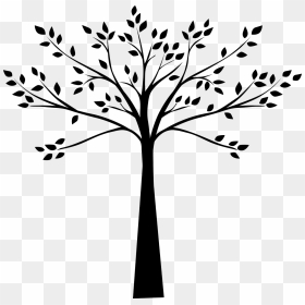 Tree Black And White Drawing Plum - Tree Drawing Images Png, Transparent Png - cartoon palm tree png