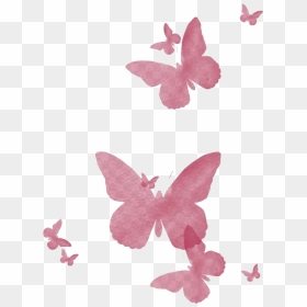 Flying Pink Butterfly Png Transparent Image - Pink Butterfly Watercolor Png, Png Download - pink butterfly png