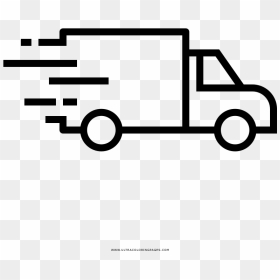 Delivery Truck Coloring Page - Icon Car Side View, HD Png Download - delivery truck png