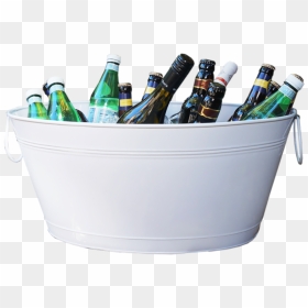 Brekx Great White Galvanized Party Tub - Beer Bottle, HD Png Download - beer bucket png