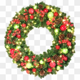 Wreath, HD Png Download - holiday garland png