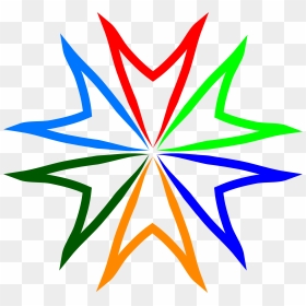 A Colorful Star - Illustration, HD Png Download - star shape png