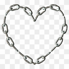 #heart #chain #goth #aesthetic #freetoedit - Transparent Chain Heart Png, Png Download - goth png
