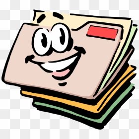 Vector Illustration Of Cartoon File Folder Holds Loose - File Folder Cartoon, HD Png Download - manila folder png