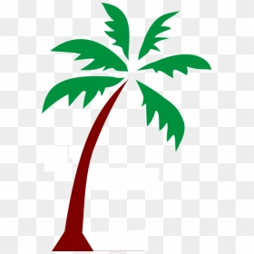 Date Tree Line Art, HD Png Download - palm fronds png
