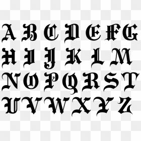 Png Library Library Goth Letters Related Keywords - Calligraphy, Transparent Png - goth png