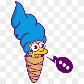 Marge Simpson Ice Cream, HD Png Download - marge simpson png