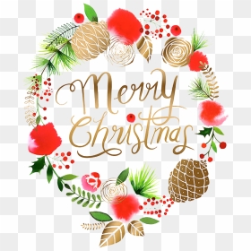 Malibu Wreath Garland Claus Santa Ltd Marine Clipart - Merry Christmas 2019 Clipart, HD Png Download - holiday garland png