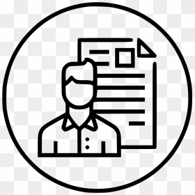 Man Resume Document Employee Shortlisted Portfolio - Visitor Icon Png, Transparent Png - resume icons png