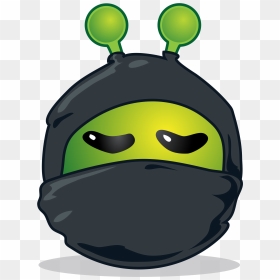 Alien Svg Face - Green Emoji Ninja, HD Png Download - alien face png