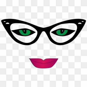 Cat Goggles Eye Glasses Free Clipart Hd Clipart - Eyes With Glasses Clipart, HD Png Download - cat eye png
