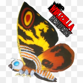 Pin Clipart Side View - Heisei Mothra Render, HD Png Download - mothra png