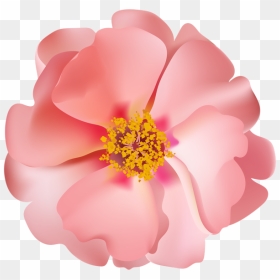 Rosebush Flower Png Clip - Pink And Silver Flower Clip Art, Transparent Png - rose bush png