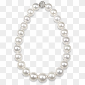 Necklace Png Black And White - White Pearl Necklace Png, Transparent Png - pearl necklace png