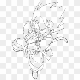 Goku Krillin Bardock Goten Master Roshi - Kid Goku Cool Drawing, HD Png Download - master roshi png