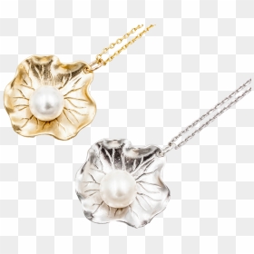Transparent Lotus Leaf Png - Locket, Png Download - pearl necklace png