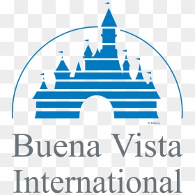 Castle Blue Disney Logo, HD Png Download - cinderella castle png