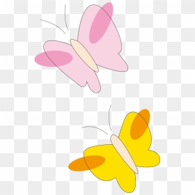 Moth Clipart Brown Pink, HD Png Download - pink butterfly png
