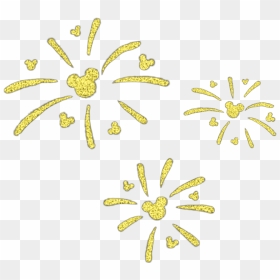 Transparent Gold Fireworks Png - Mickey Fireworks Silhouette, Png Download - gold fireworks png
