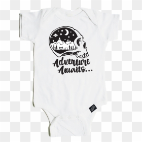 Adventure Awaits Skull Baby Or Infant Tattoo Sleeve - Cartoon, HD Png Download - transparent tattoo sleeves png